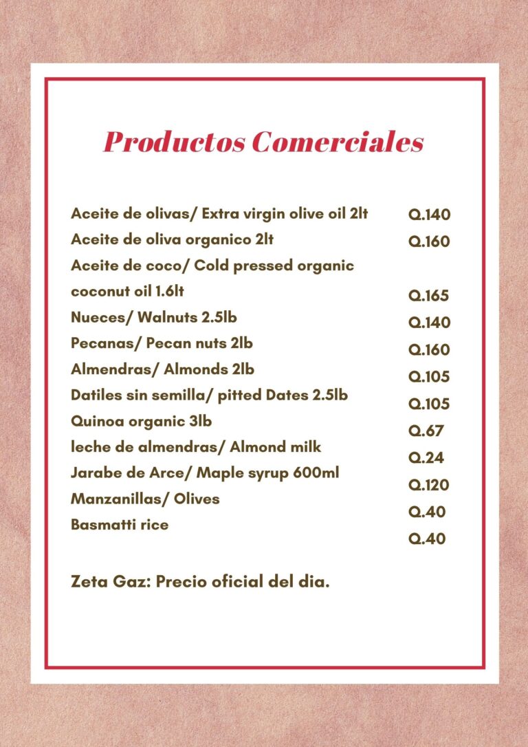 PRODUCTOS COMERCIALES